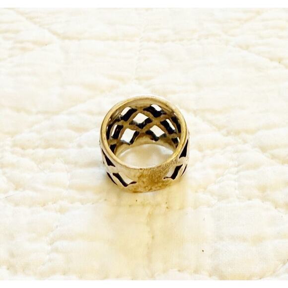 Premier Designs Ring Size 5 Antiqued Matte Silver Boho Artsy Chunky Bohemian - Picture 5 of 10